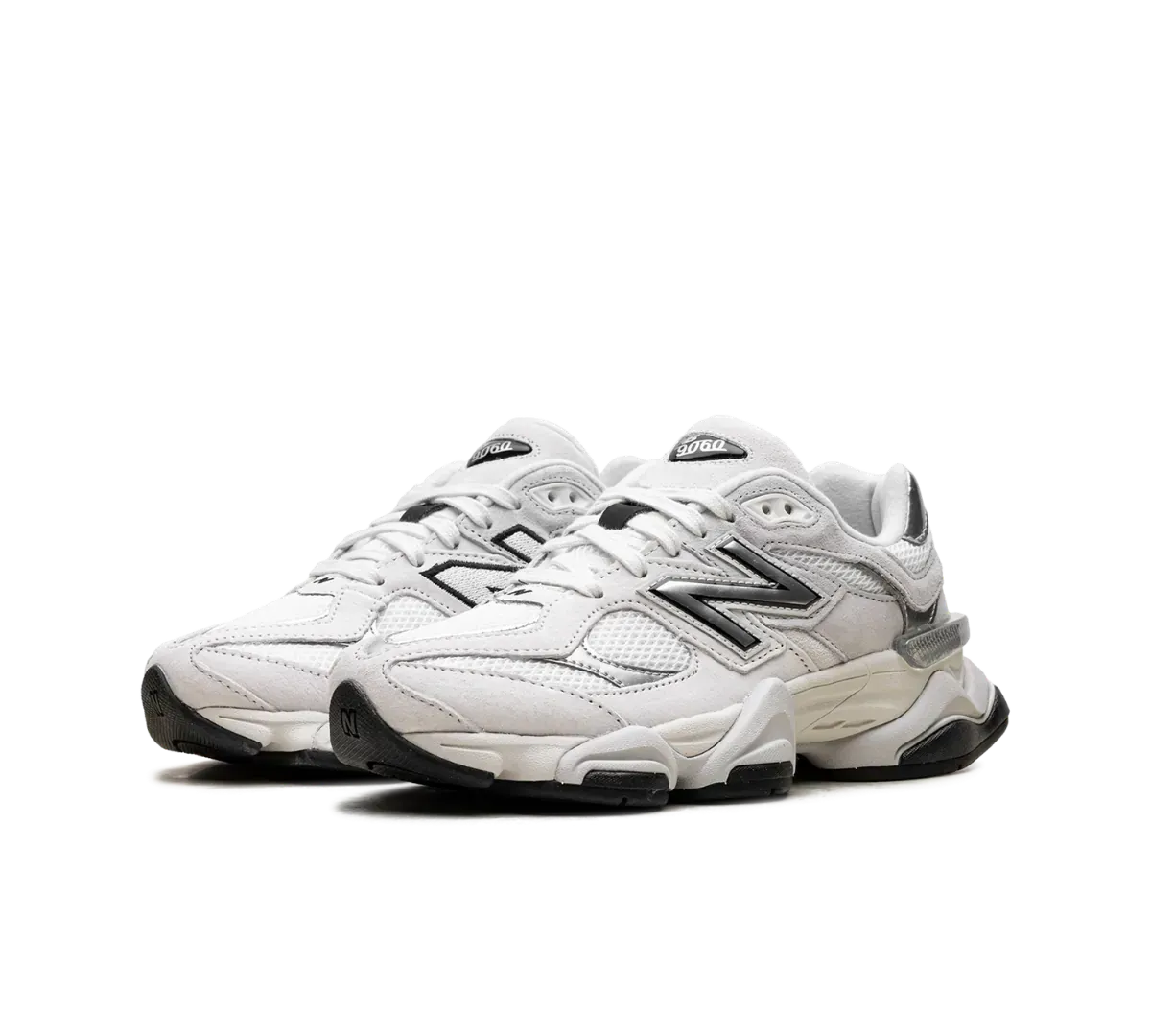 New Balance 9060 'White Black Metallic Silver'